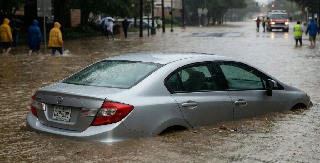 Enchente sem cobertura para fenômenos da natureza