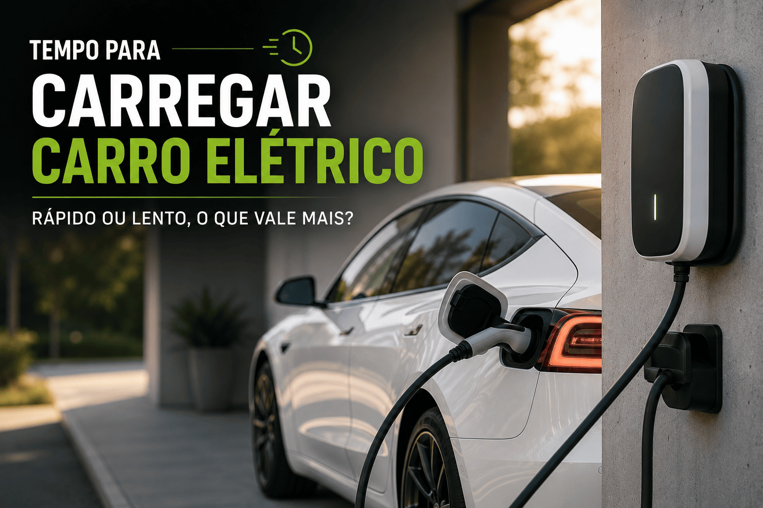 Tempo para carregar carro elétrico rápido ou lento, o que vale mais